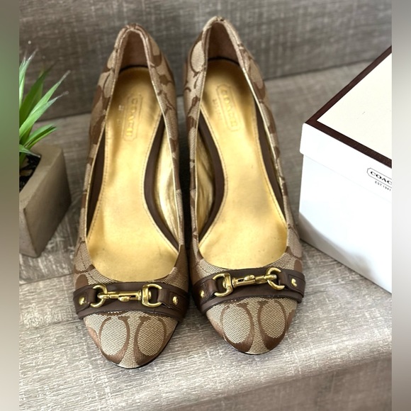 Coach Signature Closed Toe Wedge - Picture 1 of 8